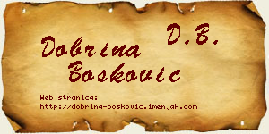 Dobrina Bošković vizit kartica
